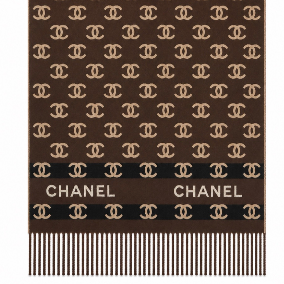 Chanel CC Monogram Cashmere Scarf