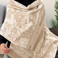 Christian Dior Toile de Jouy Sauvage Cashmere Scarf Beige & Cream