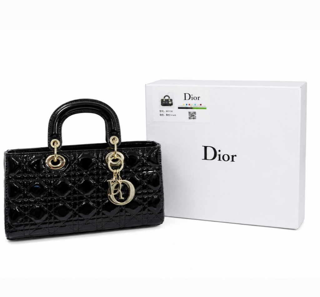 DIOR Medium Lady D-Joy Bag Metallic Cherry Red Patent Cannage