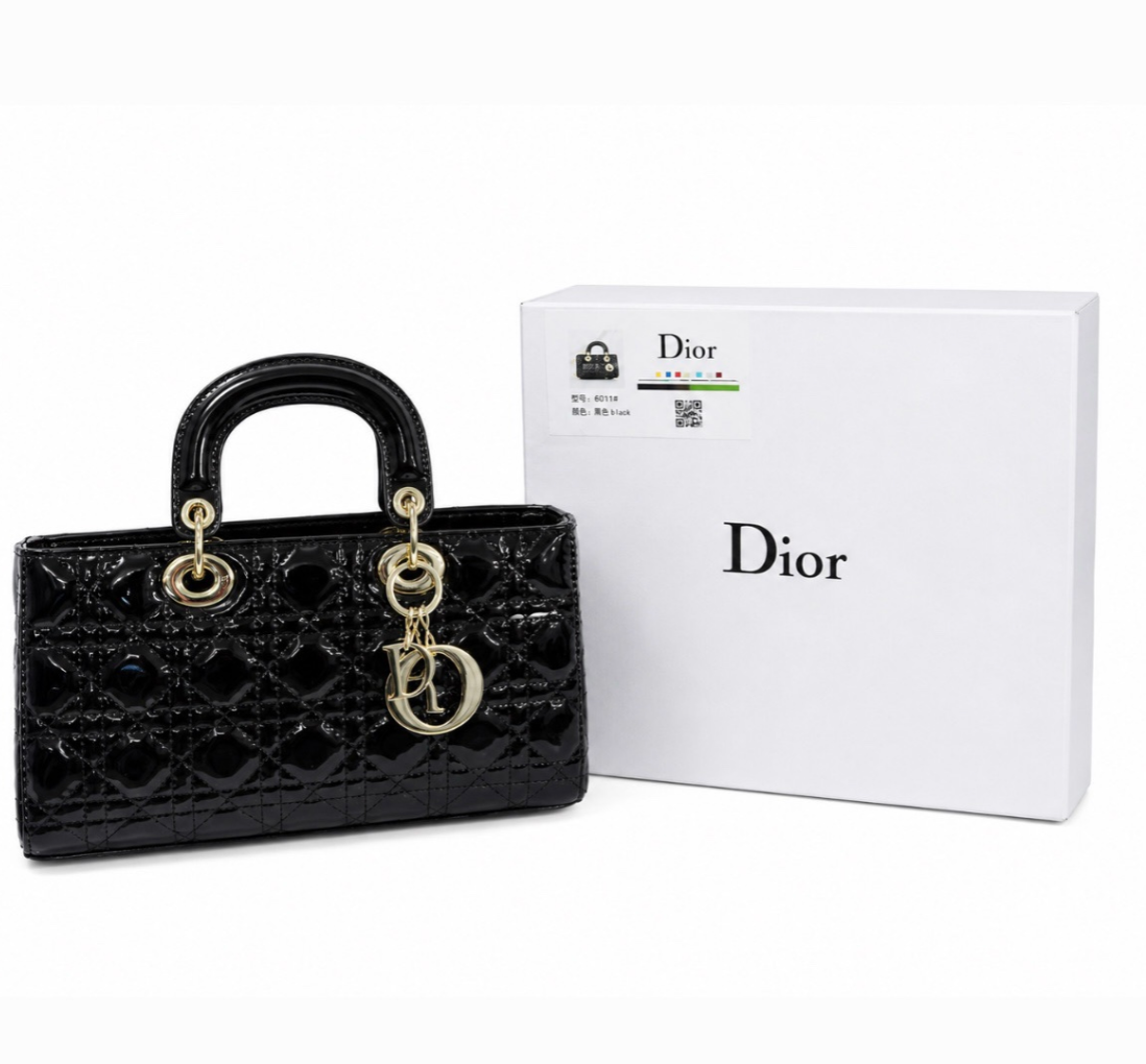 DIOR Medium Lady D-Joy Bag Metallic Cherry Red Patent Cannage