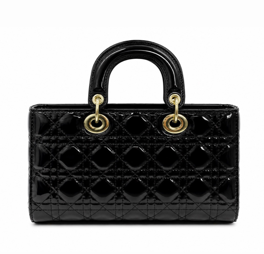 DIOR Medium Lady D-Joy Bag Metallic Cherry Red Patent Cannage